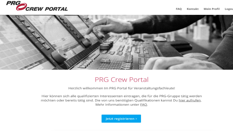 PRG Crew Portal online