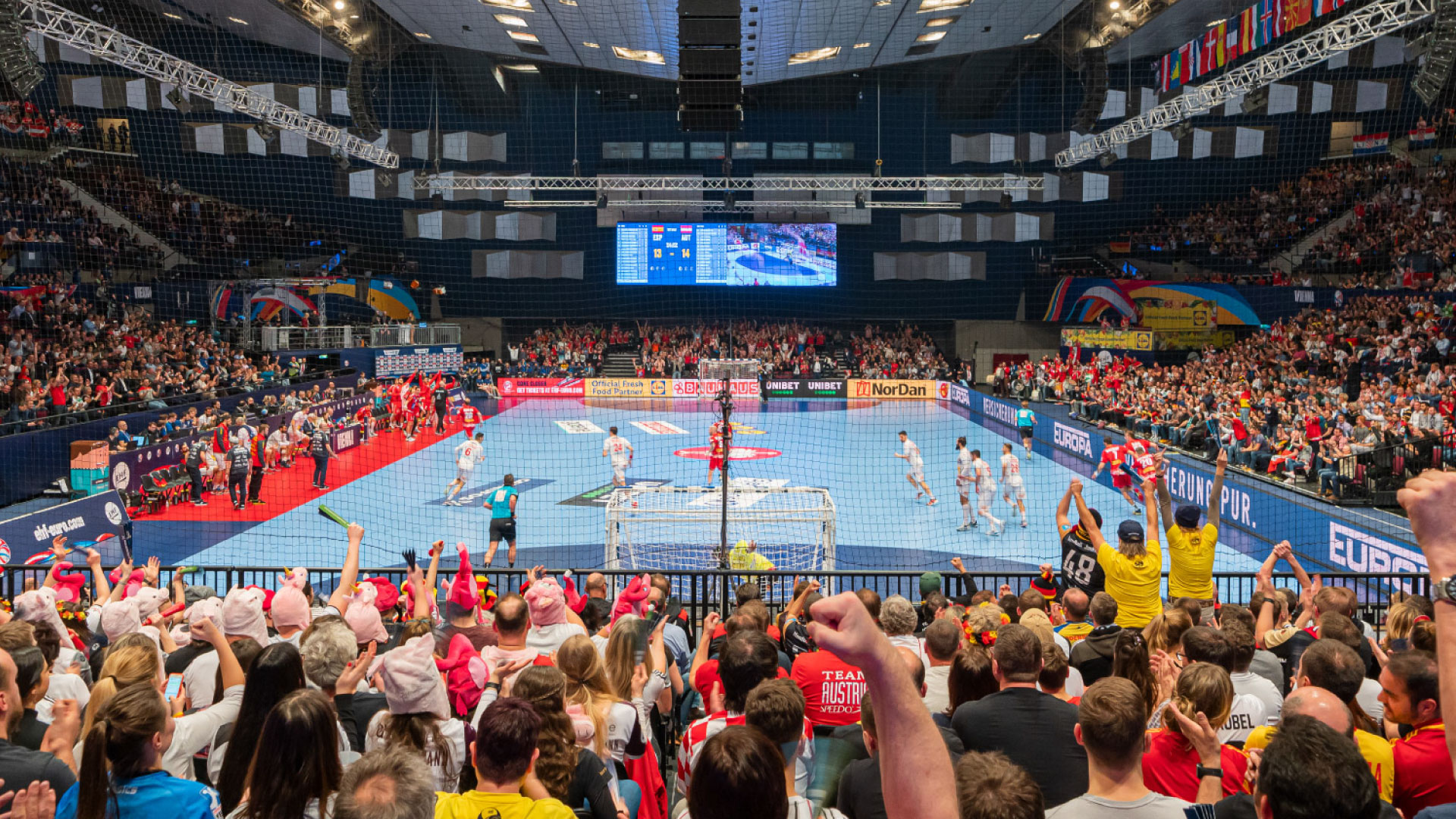 PRG supplied the video technology, lighting and audio technology for the 14th European Handball Championship!