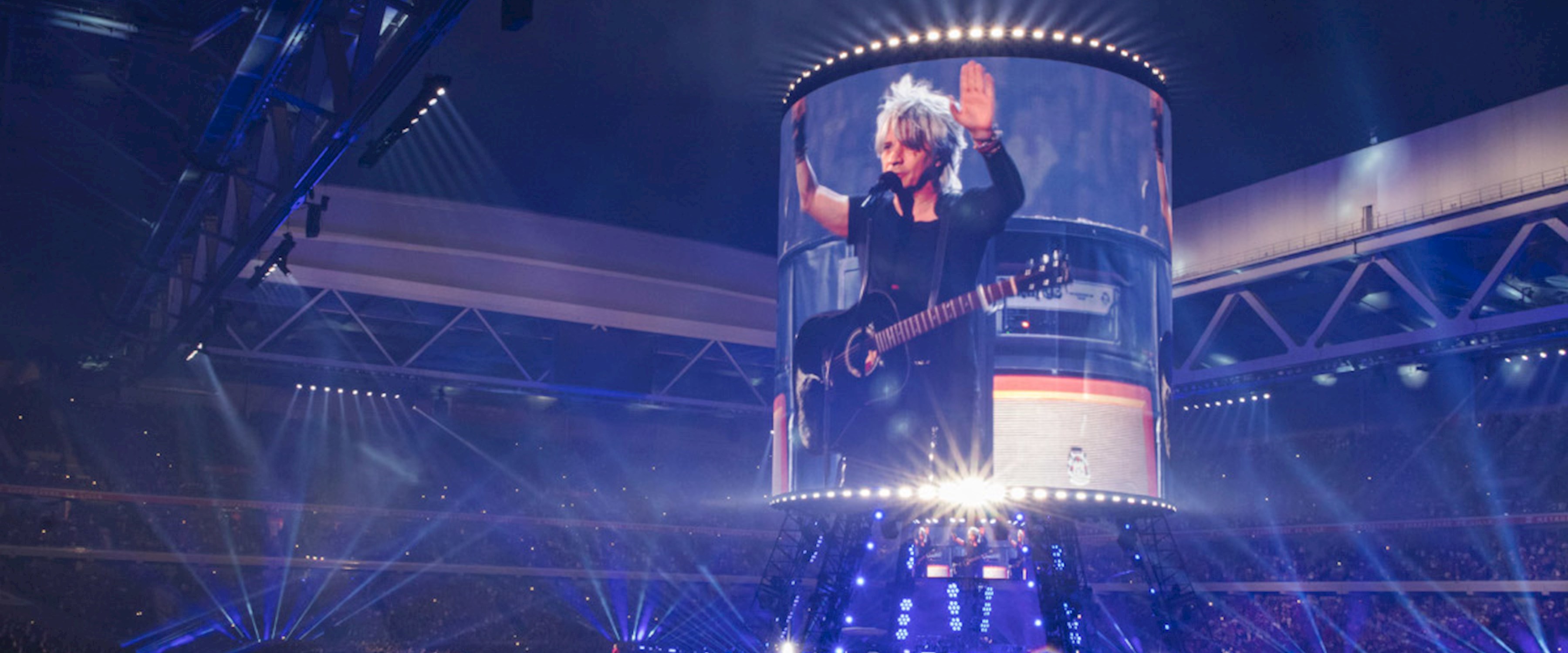 PRG delivers a colossal Tower (the 45m high tower and with a diameter of 30m) for the Indochine Central Tour in France.