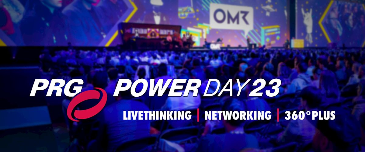 The first PRG Powerday 2023 took place in Cologne on June 19, 2023, and inspired guests with a diverse program centered around livethinking, networking and 360° Plus.