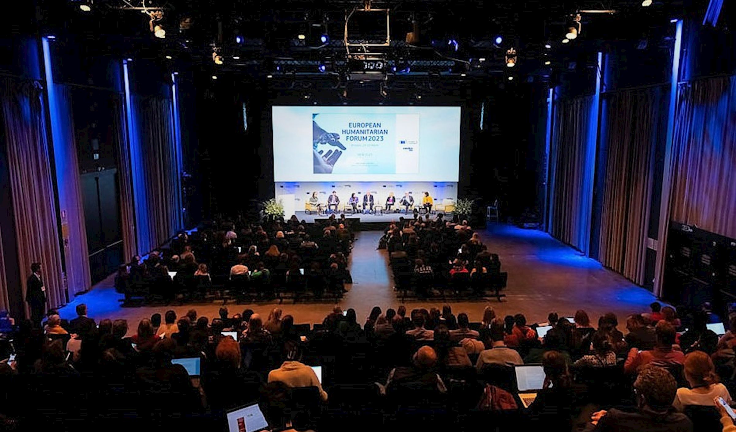 PRG Belgium provided light, sound & video in the auditorium & breakout rooms, as well as in the general areas for the impressive European Humanitarian Forum 2023 in the EGG.