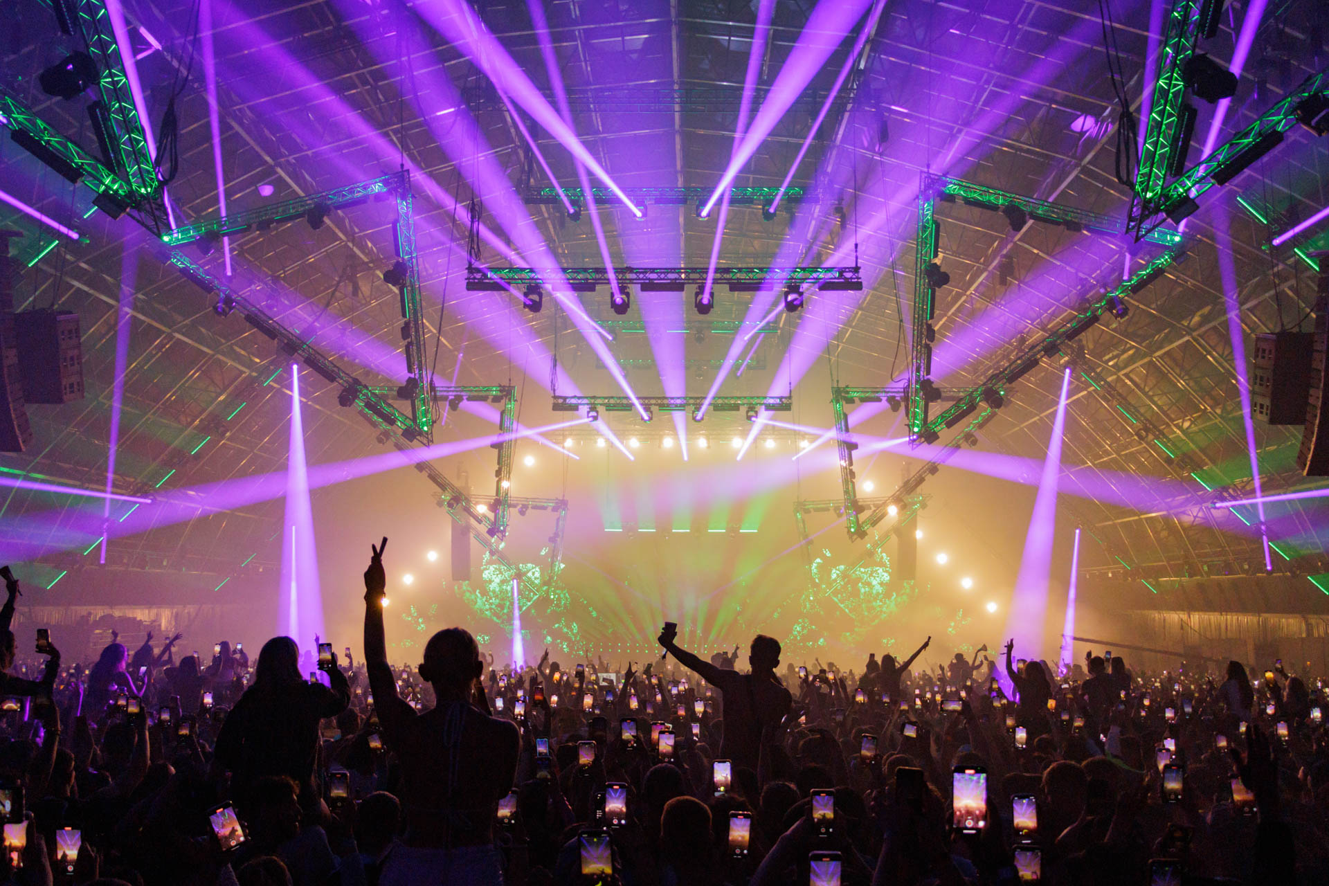 prg uk supply Creamfield's North 2023 with lighting automation, moveket, rigging and video for the festival.