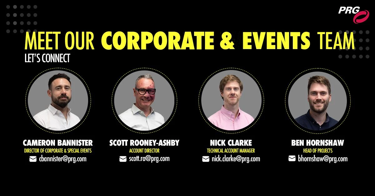 Meet our PRG UK Corporate & Events Team