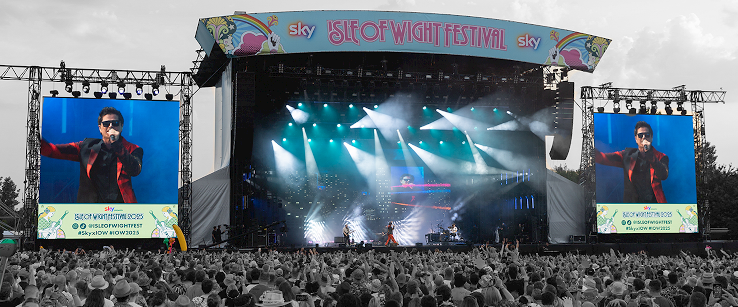 The Script playing at the main stage of IOW 2025 on Saturday 