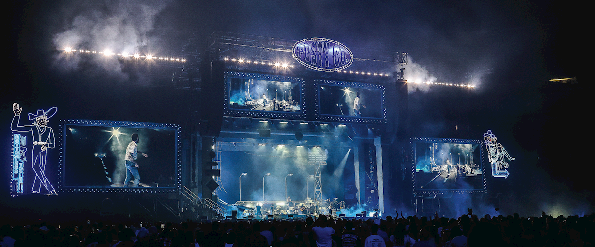Post Malone's Big Ass Stadium Tour was one of the largest, most technically ambitious live productions on the road this year with PRG providing scenic, lighting, video and rigging support