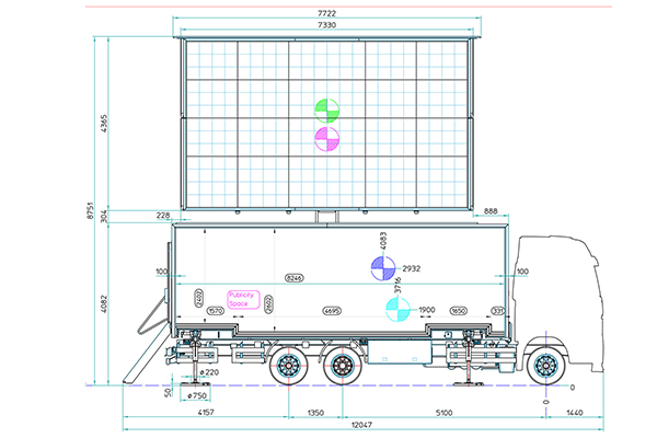 30 m² LED Truck Mitsubishi DV10
