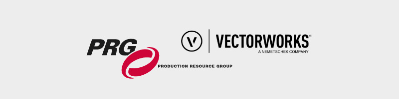 PRG & Vectorworks Logos - Press Release Partnership