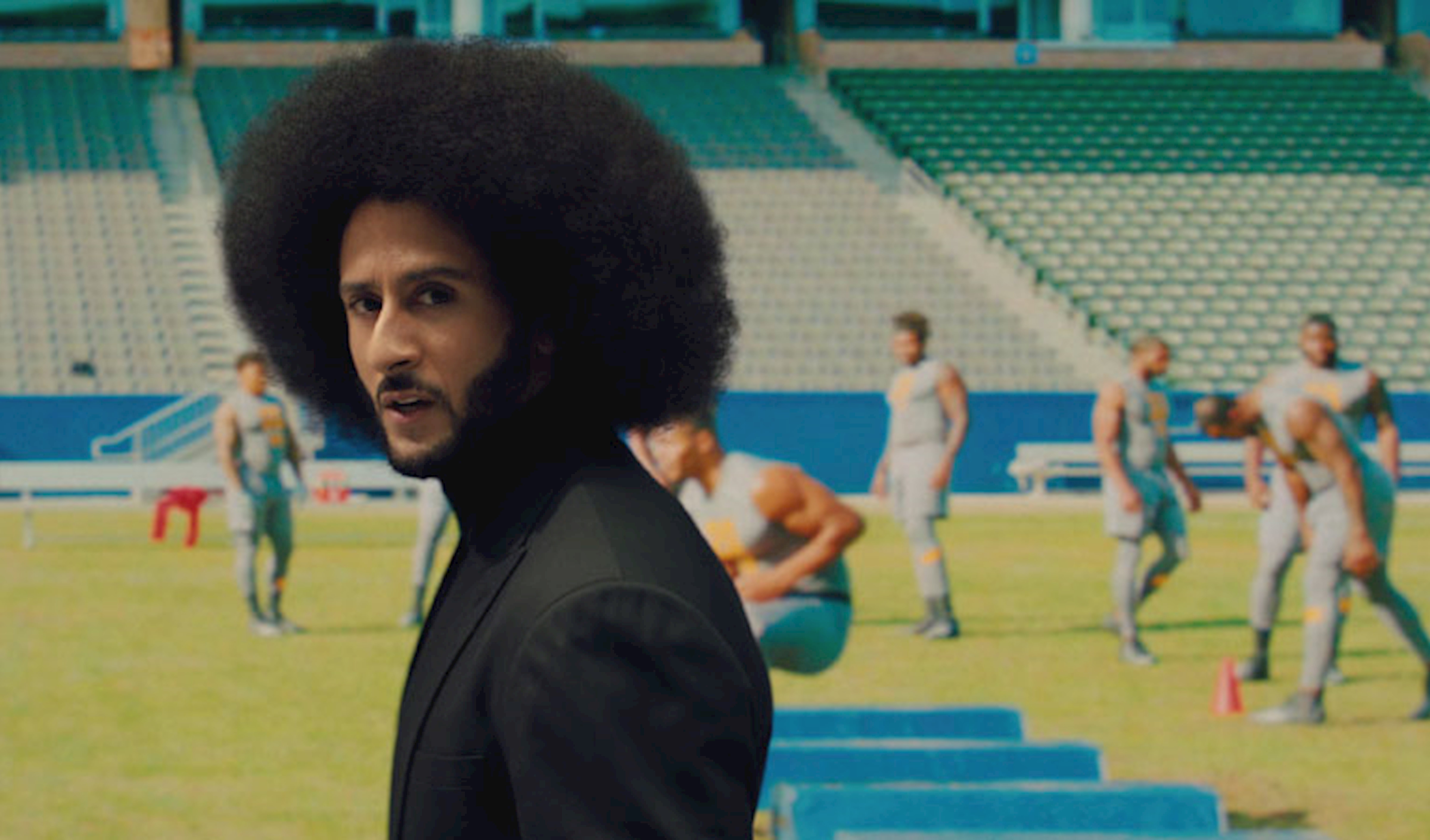 Kaepernick with PRG's 3mm LED wall in the background. (Photo courtesy of Netflix)