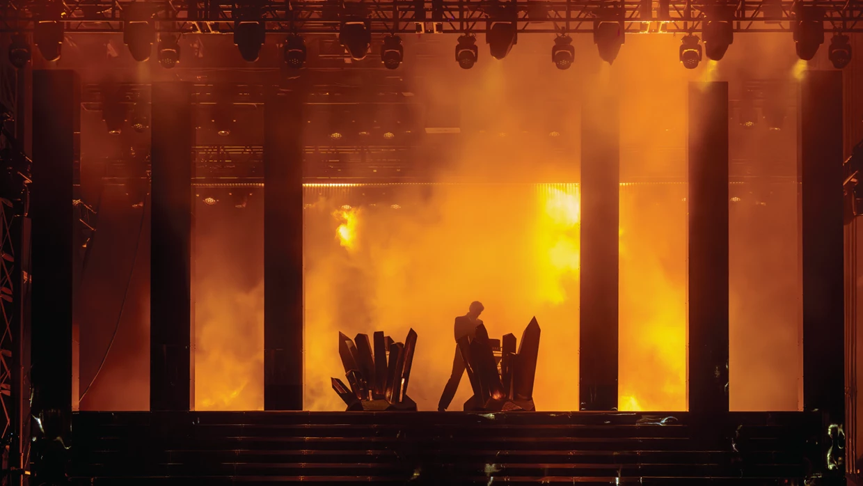 From Coachella to Ultra Miami, EDC Las Vegas, HARD Fest, and Outside Lands, PRG turned Gesaffelstein’s creative vision into a scalable touring system, integrating scenic, lighting and audio.