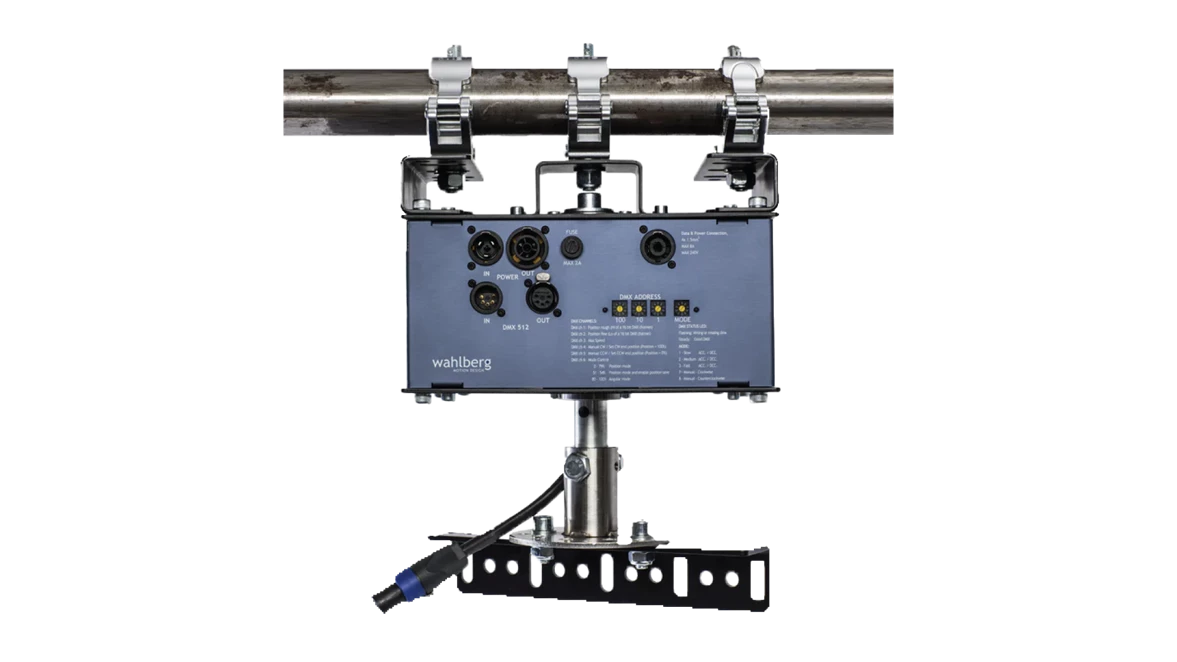 The DMX Rotator with power outlet is a strong rotator motor used for many occasions for your stage shows